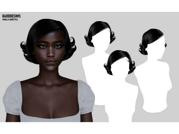 Sims 4 VANILLA HAIRSTYLE by BadddieSims