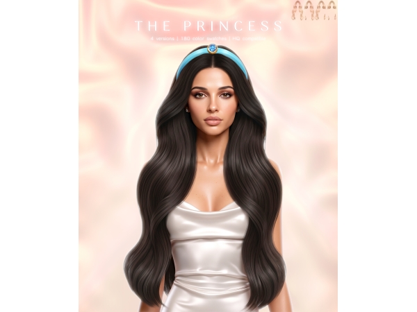 Alpha The Princess Hairstyle - The Sims 4 Custom Content