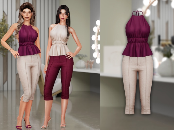 Alpha Elaine Clothing Set - The Sims 4 Custom Content