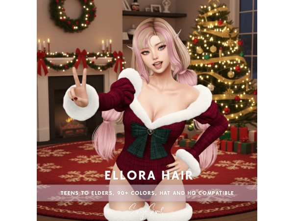 Sims 4 Ellora Hair Flipped