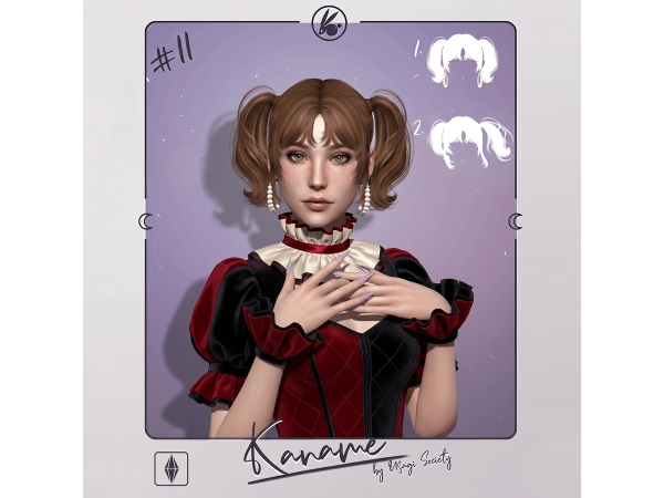 Sims 4 Kaname Hair straight version