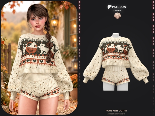 Sims 4 Paws Knit Outfit P282