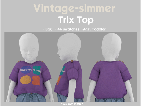 Sims 4 Trix Toddler by vintage-simmer