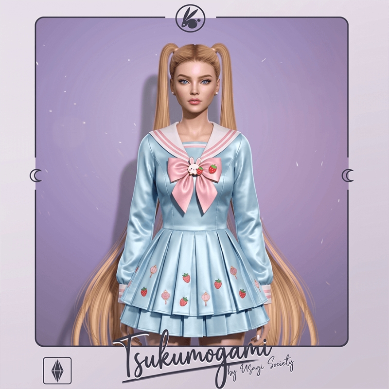 Alpha Tsukumogami No Bangs Straight - The Sims 4 Custom Content