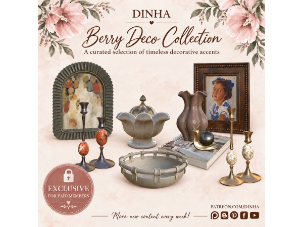 Alpha Berry Deco Collection Little Details Lots of Personality - The Sims 4 Custom Content