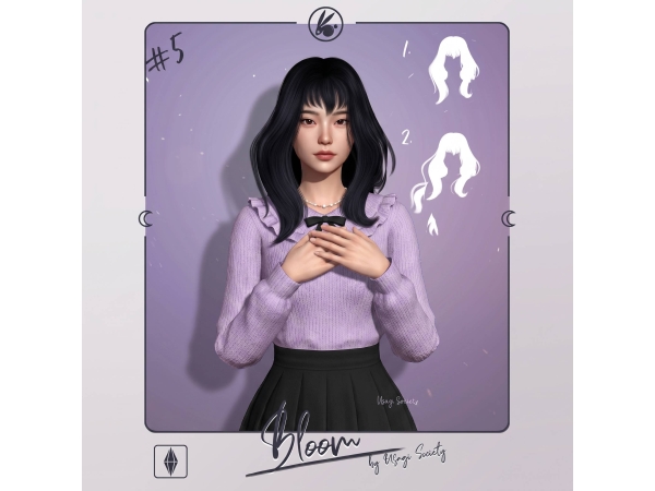 Sims 4 Bloom Hairstyle - Bangs Accessory