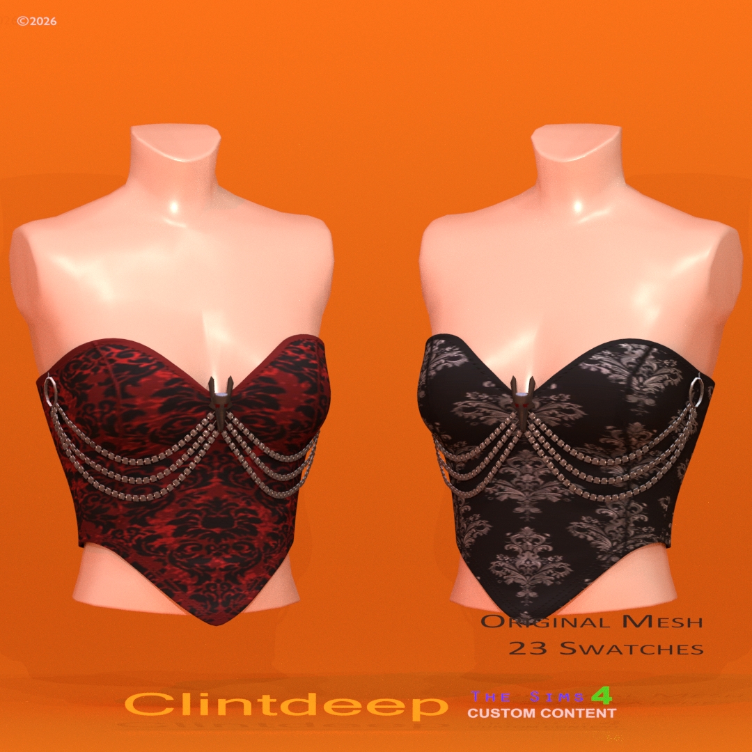 Alpha Clintdeep Lina Corset by clintdeep - The Sims 4 Custom Content
