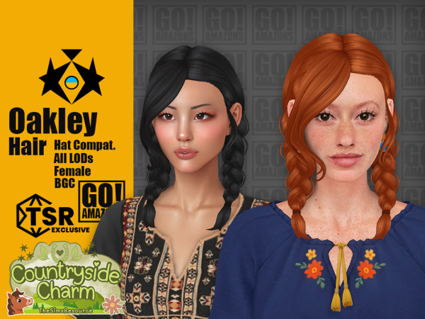 Maxis Match Oakley Hair - The Sims 4 Custom Content