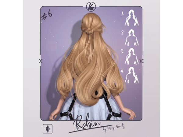 Sims 4 Robin Hair - Back