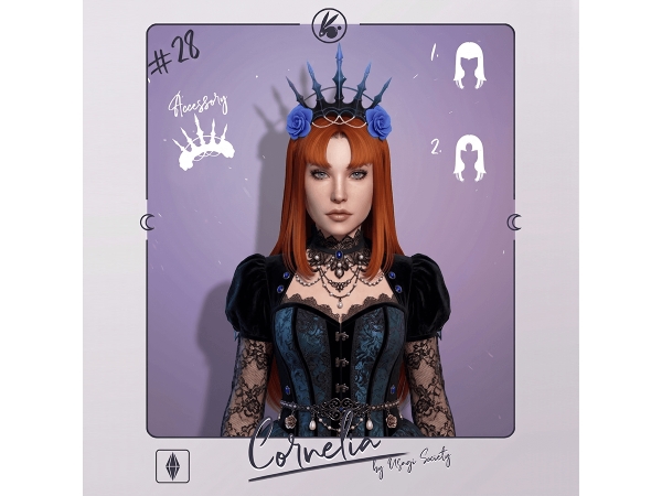 Sims 4 Cornelia Hairstyle - Open Bangs