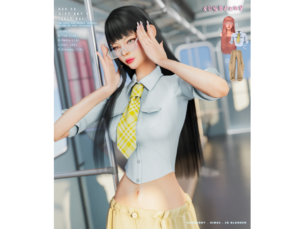 Alpha [SUNBERRY]2602_GIFT SET 1_ILLIT Set - The Sims 4 Custom Content
