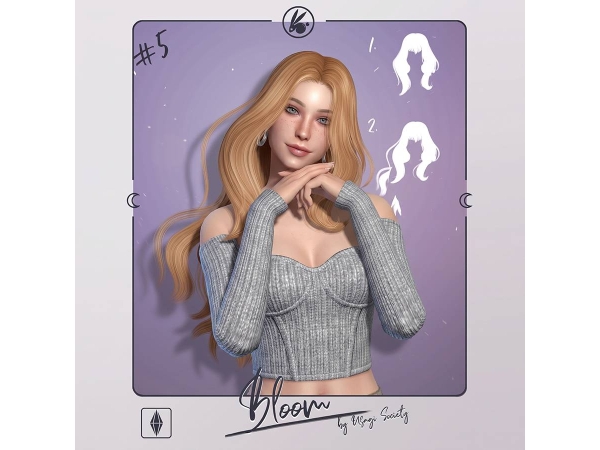 Sims 4 Bloom Hairstyle - Floating Version