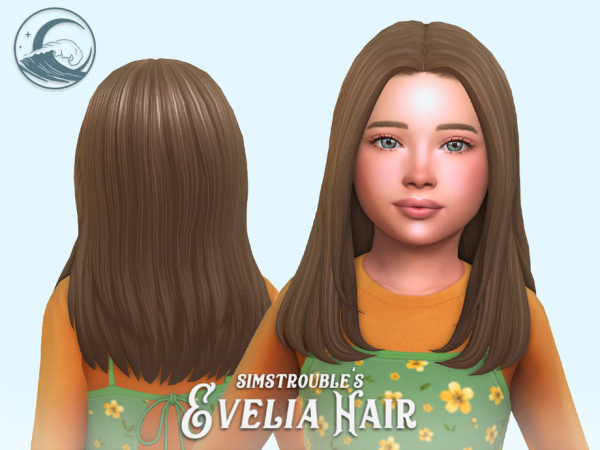 Maxis Match Evelia Hairstyle Child Conversion by simstrouble - The Sims 4 Custom Content