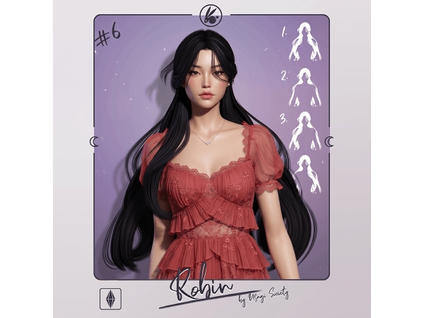 Sims 4 Robin Hair - Left