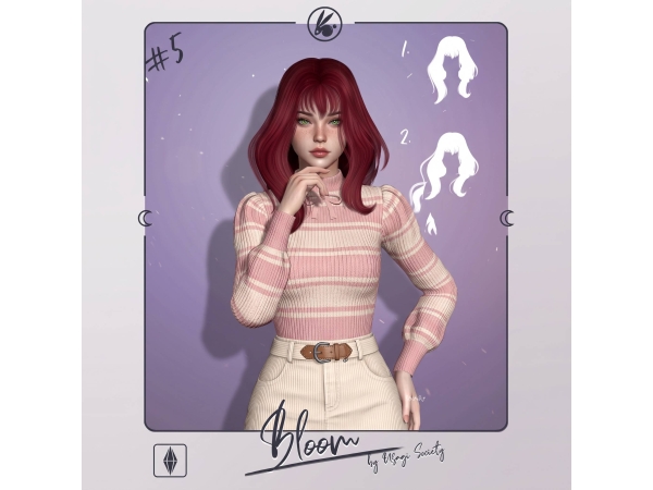 Sims 4 Bloom Hairstyle - Straight Version