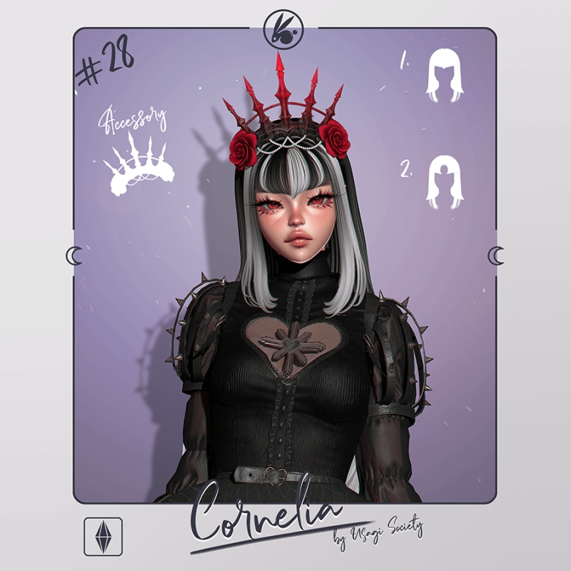 Alpha Cornelia Head Accessory Crown - The Sims 4 Custom Content