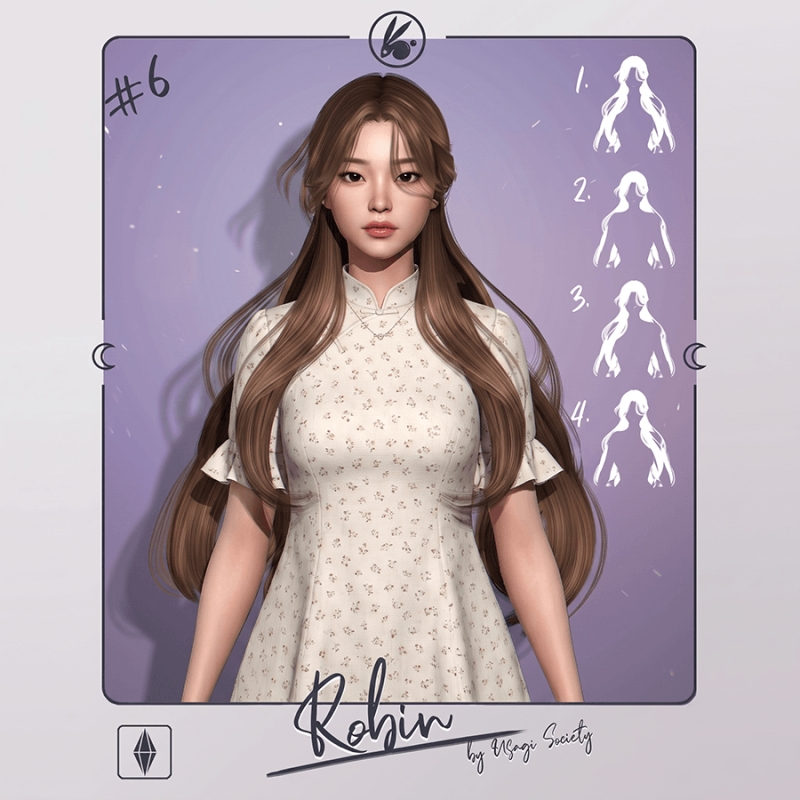 Alpha Robin Hair Full - The Sims 4 Custom Content