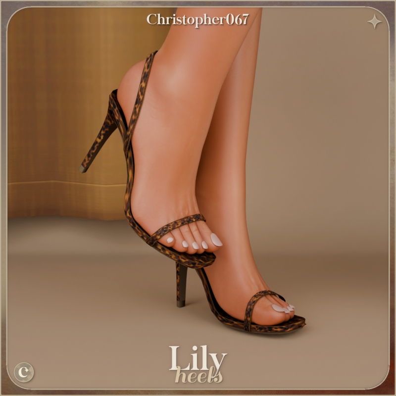 Alpha Lily Heels Strappy High Heel Sandals by christopher067 - The Sims 4 Custom Content