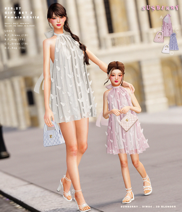 Alpha [SUNBERRY]2627_GIFT SET 2_ Female Child by simsfinds - The Sims 4 Custom Content
