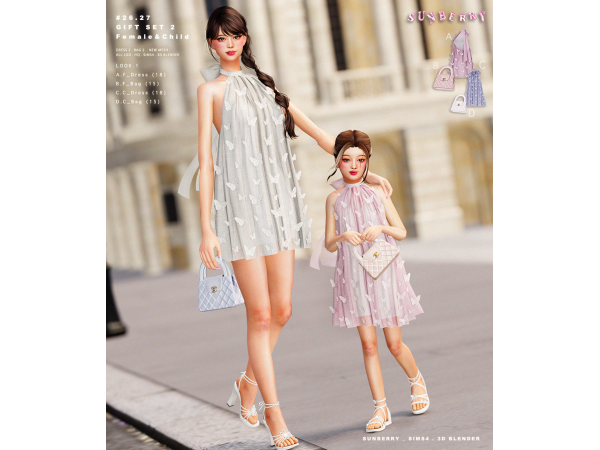 Alpha [SUNBERRY]2627_GIFT SET 2_ Female Child - The Sims 4 Custom Content