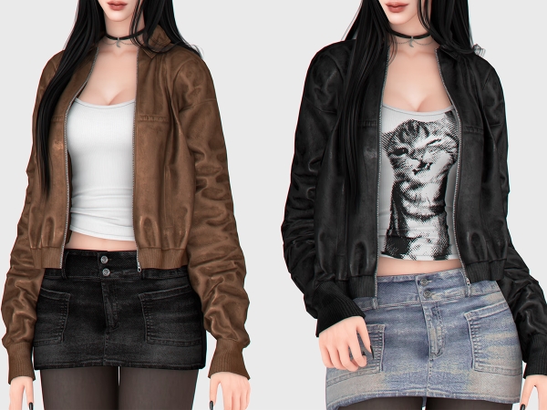 Sims 4 Natalie Bomber Jacket