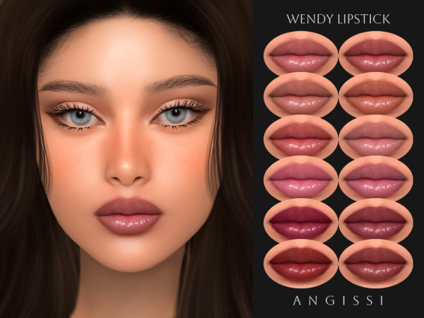 Sims 4 Wendy Lipstick by ANGISSI
