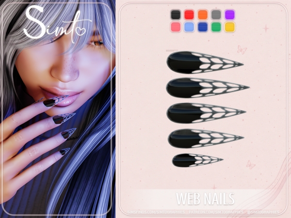 Alpha Web Nails - The Sims 4 Custom Content