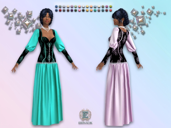Sims 4 ErinAOK Women's Ilysia Gown 100626