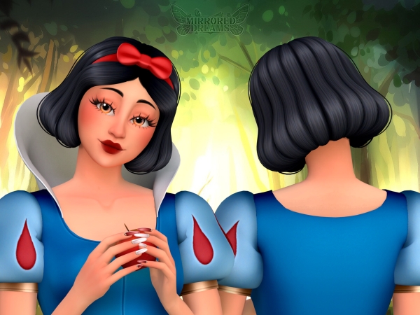 Maxis Match Snow White's Hair Headband Colors Headband Bow - The Sims 4 Custom Content