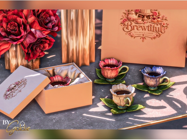 Alpha Brewtiful Tea cups - The Sims 4 Custom Content