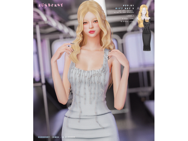Sims 4 [SUNBERRY]#25.81 GIFT SET 2 hair