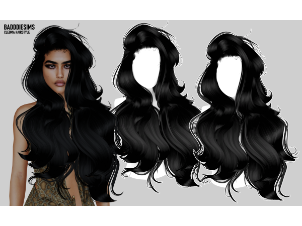 Mix CLEOMA HAIRSTYLE by BadddieSims - The Sims 4 Custom Content