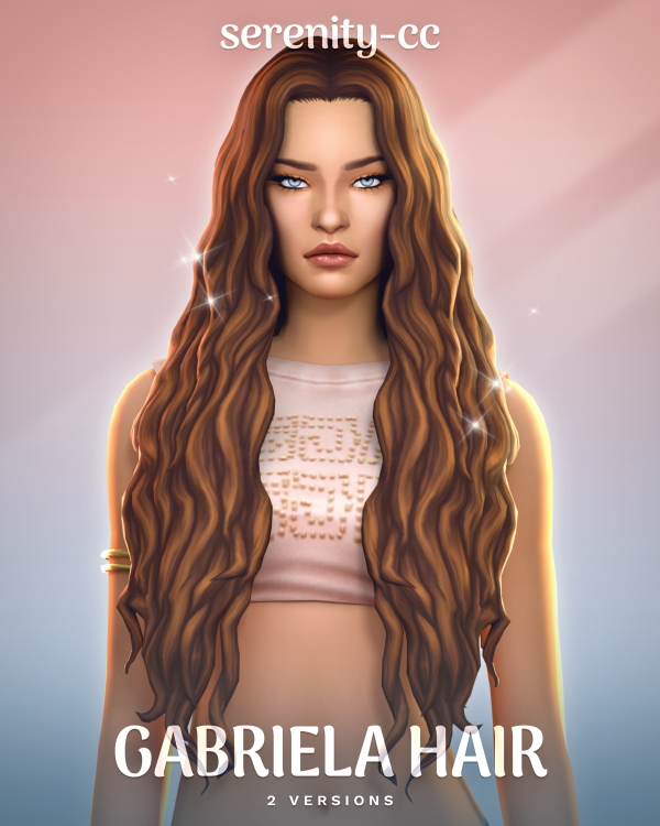 Maxis Match Gabriela Hair by simsfinds - The Sims 4 Custom Content