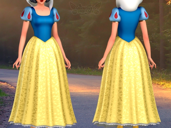 Mix Snow White Dress - The Sims 4 Custom Content