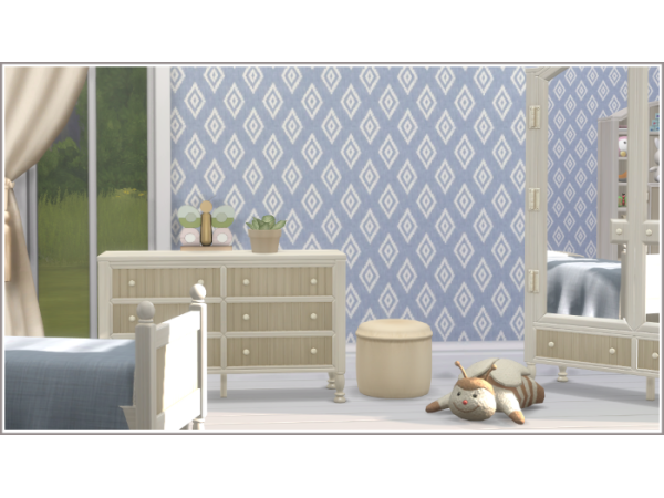 Mix Lily Boho Wallpaper - The Sims 4 Custom Content