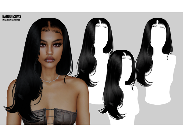 Mix MIRANDAA HAIRSTYLE by BadddieSims - The Sims 4 Custom Content