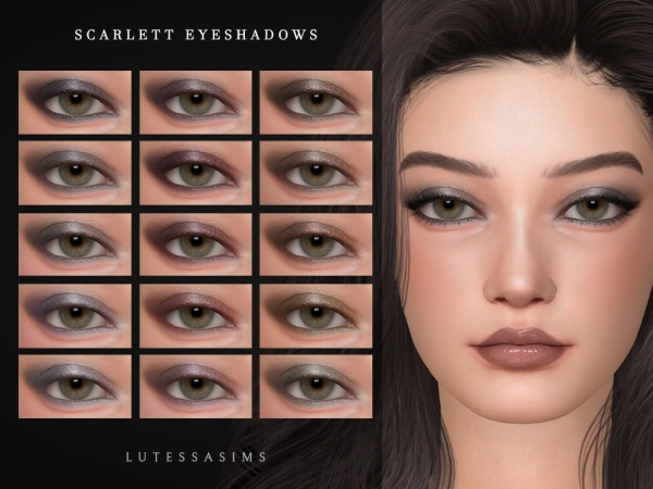 Alpha Scarlett Eyeshadows by Lutessasims - The Sims 4 Custom Content