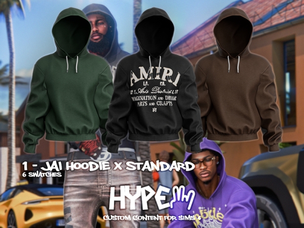 Alpha HYPE Jai Hoodie (Standard Version) - The Sims 4 Custom Content