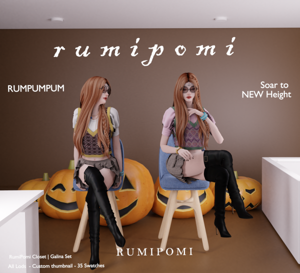 Alpha Rumpumpum_Galina Outfit Set by rumi_pomi - The Sims 4 Custom Content