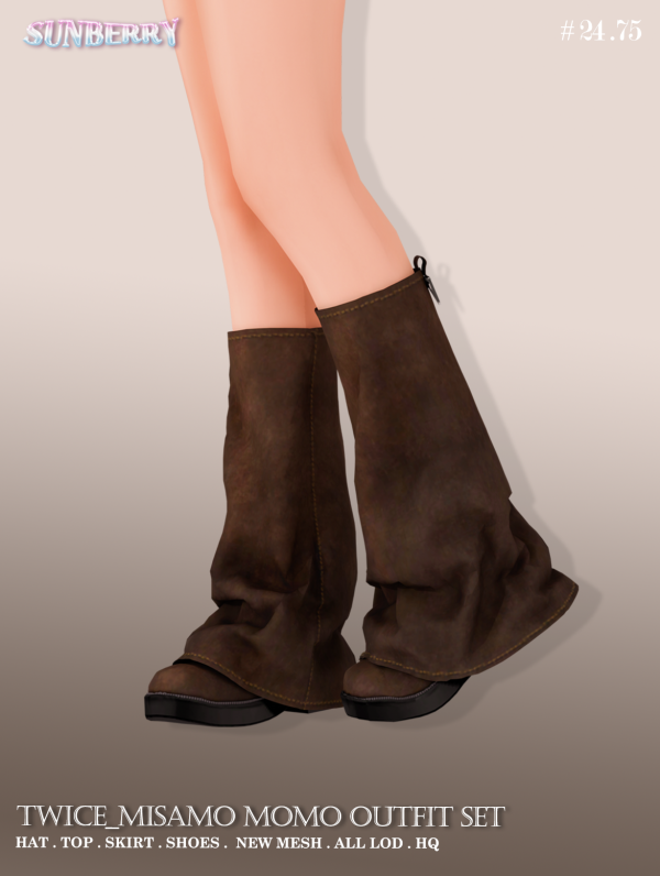 Alpha [SUNBERRY]2475_TWICE_MISAMO MOMO outfit SET by simsfinds - The Sims 4 Custom Content