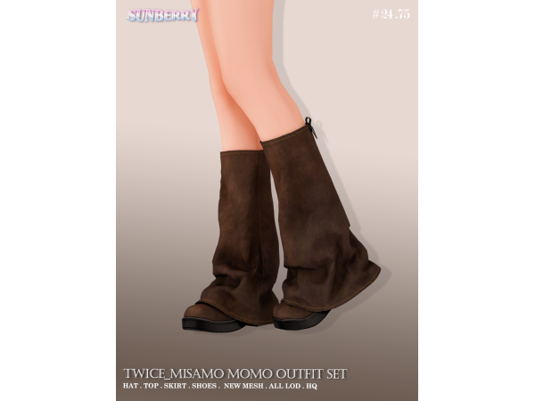 Sims 4 [SUNBERRY]#24.75_TWICE_MISAMO MOMO outfit SET