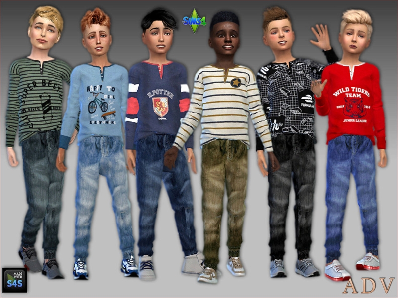Alpha Outfit for boys by artedellavita_mabra - The Sims 4 Custom Content