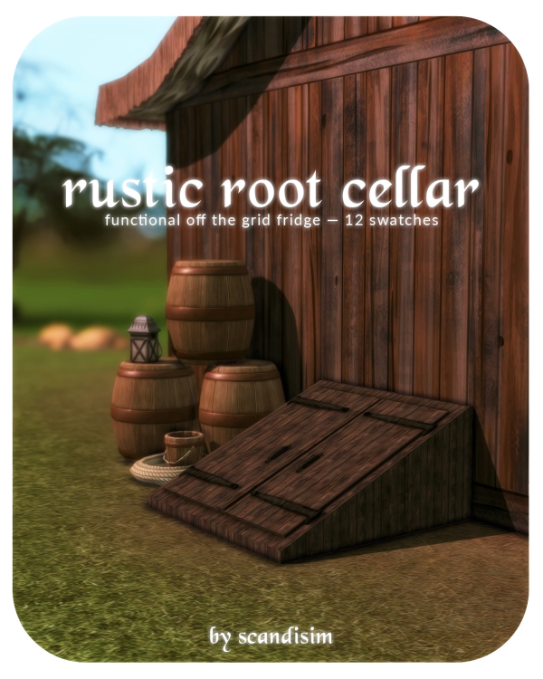Maxis Match Rustic Root Cellar by simsfinds - The Sims 4 Custom Content