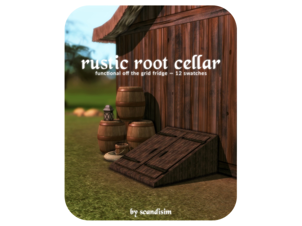 Sims 4 Rustic Root Cellar by scandisim