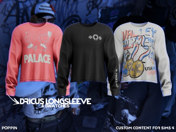 Alpha POPPIN Dricus Longsleeve (Standard Version) - The Sims 4 Custom Content