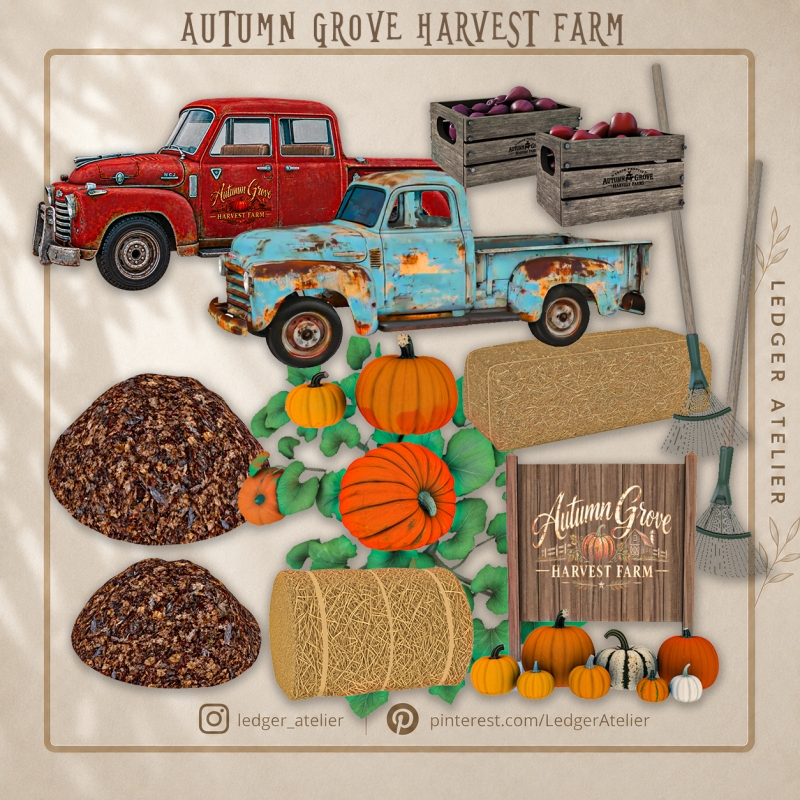 Mix Autumn Grove Harvest Farm by ledger_atelier - The Sims 4 Custom Content