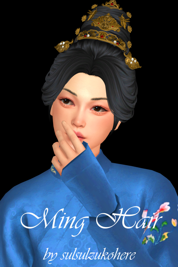 Maxis Match Ming Hair by sulsulzukohere - The Sims 4 Custom Content