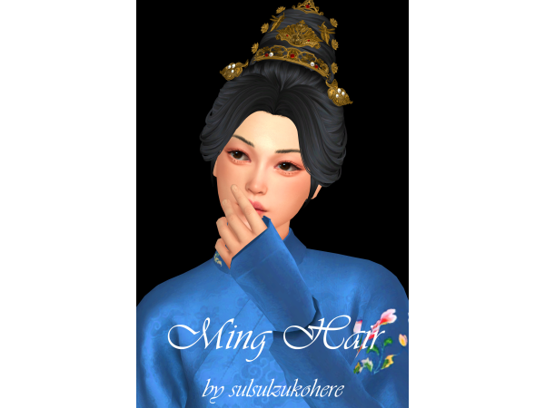 Maxis Match Ming Hair - The Sims 4 Custom Content