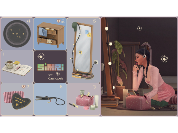 Sims 4 Cassiopeia set by SIMRIcc