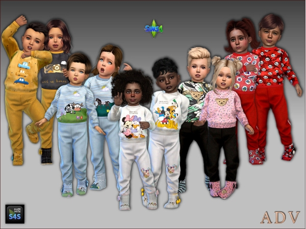 Sims 4 Home outfit for toddlers